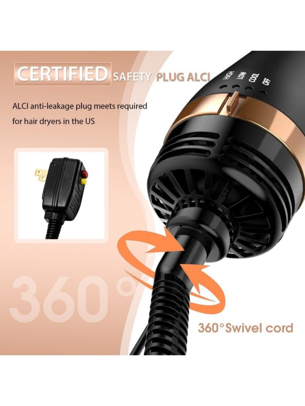 One-Step Hot Air Hair Dryer Brush for Effortless Styling & Reduced Damage - Picture 7 of 7